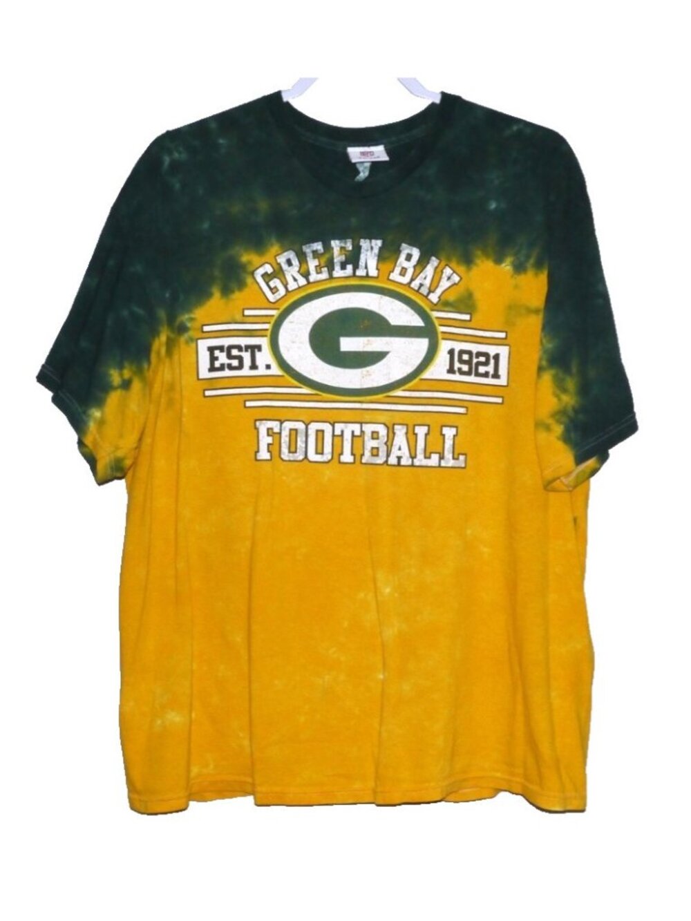 NFL Team Apparel Green Bay Packers tie dye T Shirt men's size 2XL, XXL